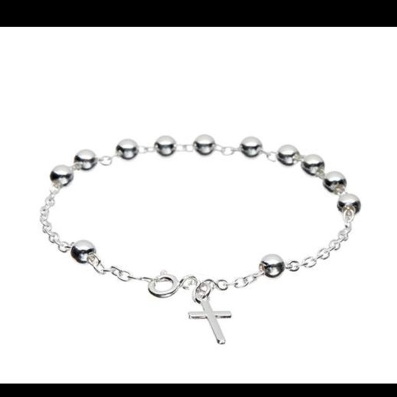 Jewelry - .925 Sterling Silver Rosary Bracelet
